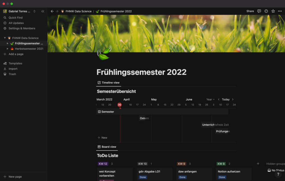 Wie ich mit Notion mein Lernen plane